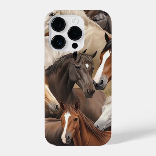 馬好きのiPhoneケースと馬頭画像。 iPhoneケース (裏面)