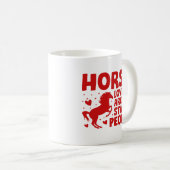 馬好きは安定している コーヒーマグカップ (正面右)