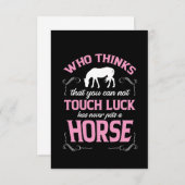 馬好きイハブアホース サンキューカード (正面/裏面)