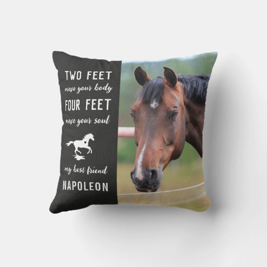 馬好きカスタマイズ写真モダン馬術 クッション (裏面)
