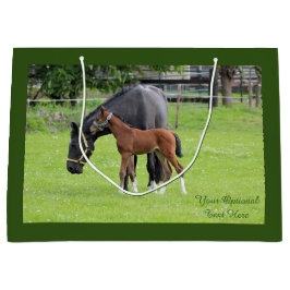 馬好きカスタム抱き枕 ラージペーパーバッグ