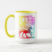 馬好きカラフルカワイ マグカップ (左)