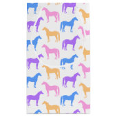 馬好きカラフル馬術選手 スモールペーパーバッグ (裏面)