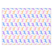 馬好きカラフル馬術騎手 テーブルクロス (正面(横))