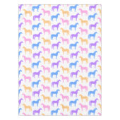 馬好きカラフル馬術騎手 テーブルクロス (正面)