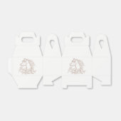 馬好きカントリーウェディングウェスタン素朴ポニー フェイバーボックス (折り畳みなし)