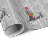 馬好きカントリーウエスタンクリスマスバーンウッド ラッピングペーパー (ロールコーナー)