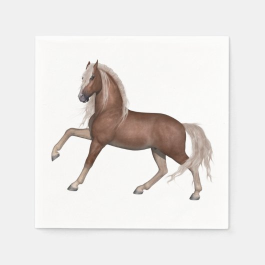 馬好きカントリーウエスタンポニーエクストリアンパーティー スタンダードカクテルナプキン (正面)