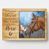馬好きガール最高のズフレンド形見 フォトプラーク (正面)