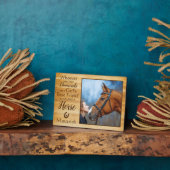 馬好きガール最高のズフレンド形見 フォトプラーク (側面)