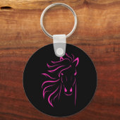 馬好きギフトウィメンズエクエストランメンズヌードワゴン キーホルダー (正面)