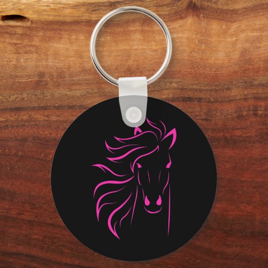 馬好きギフトウィメンズエクエストランメンズヌードワゴン キーホルダー (正面)