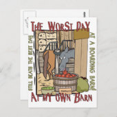 馬好きギフト ポストカード (正面/裏面)