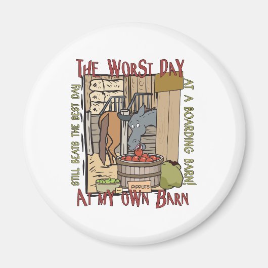 馬好きギフト マグネット (正面)