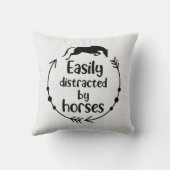 馬好きグレーホワイトバーラップウエスタンエクエストリアン クッション (裏面)