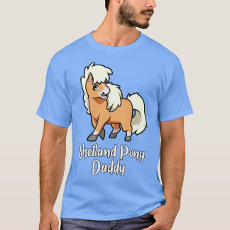 馬好きシェトランドポニーダディ Tシャツ