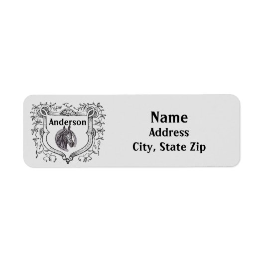 馬好きシ華美ールドアンティークスケッチライダー ラベル (正面)