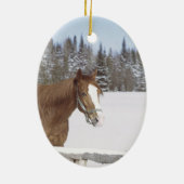 馬好きズホリデーデコレーション セラミックオーナメント (裏面)