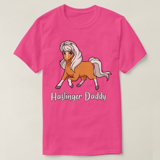 馬好きハフリンガーダディ Tシャツ (デザイン正面)
