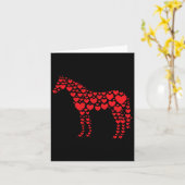 馬好きハートギフト乗馬ライダー&amp；リジン カード (黄色い花)