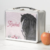 馬好きパーソナライズされたの弁当箱 メタルランチボックス (インサイチュ)