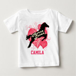 馬好きパーソナライズされたカミラ ベビーTシャツ