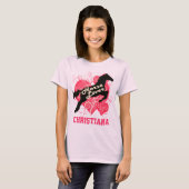 馬好きパーソナライズされたクリスティアナ Tシャツ (正面フル)