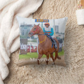 馬好きパーソナライズされたペットフォトエクエストリアン クッション (ブランケット)