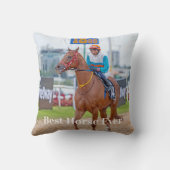 馬好きパーソナライズされたペットフォトエクエストリアン クッション (裏面)