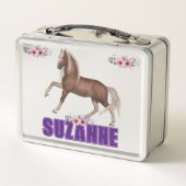 馬好きパーソナライズされた金属弁当箱 メタルランチボックス (裏面)
