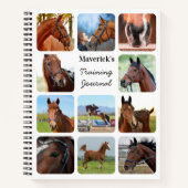 馬好きパーソナライズされた11モダンフォトコラージュ ノートブック (正面)