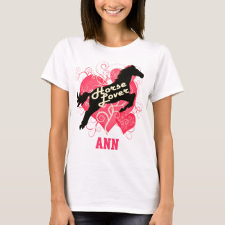 馬好きパーソナライズなアン Tシャツ