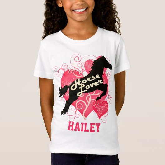 馬好きパーソナライズなHailey Tシャツ (正面)