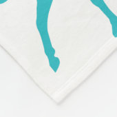 馬好きフリースブランケットパーソナライズされた名。 フリースブランケット (角)