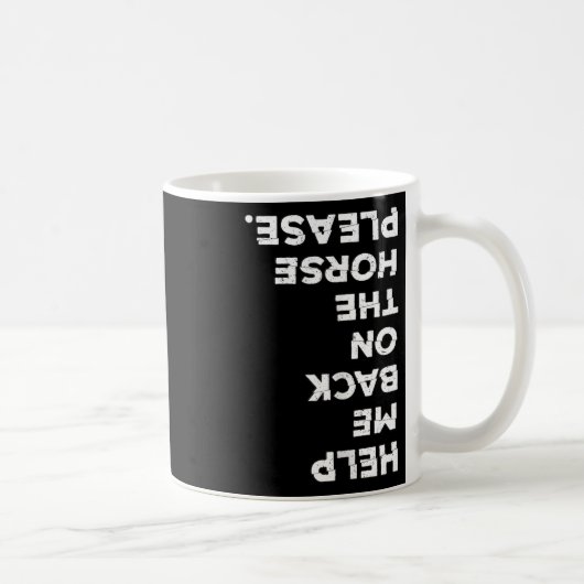 馬好きホーセック乗って私を私の馬にCkを置く コーヒーマグカップ (右)