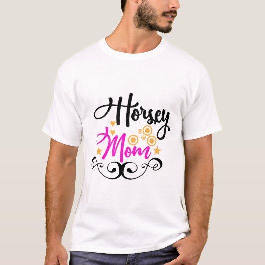 馬好きママ Tシャツ (正面)