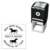馬好きラウンド差出人住所自己インキングスタンプ セルフインキングスタンプ (インサイチュ)