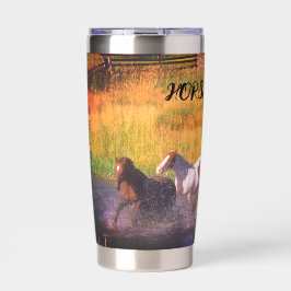 馬好きリバーシーン 保温保冷タンブラー