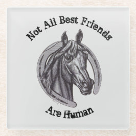 馬好きヴィンテージエッチンウマ科のグ乗 ガラスコースター