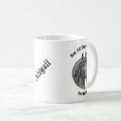 馬好きヴィンテージスケッチ蹄鉄最高の友達 コーヒーマグカップ (正面右)