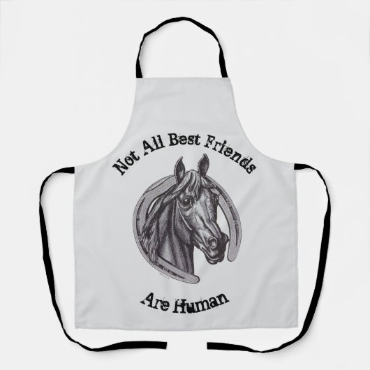 馬好きヴィンテージス最高のケット動物愛護 エプロン (正面)