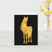 馬好き乗馬エクエストリアン誕生日O カード (黄色い花)