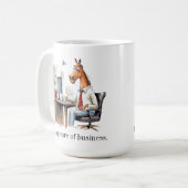 馬好き事業マグ。 コーヒーマグカップ (正面左)