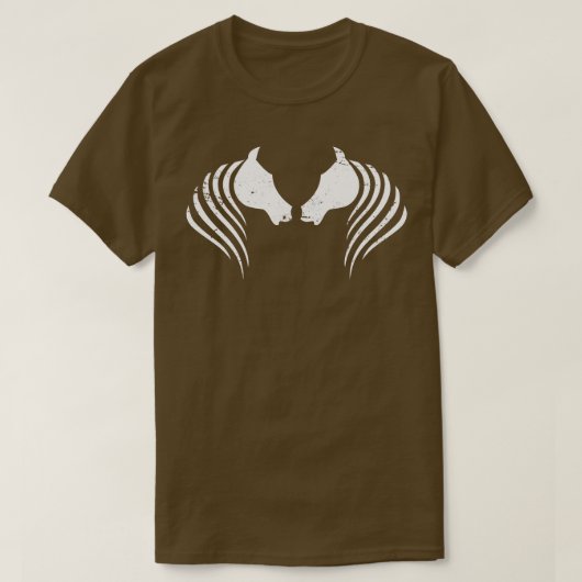 馬好き動物贈与馬 Tシャツ (デザイン正面)