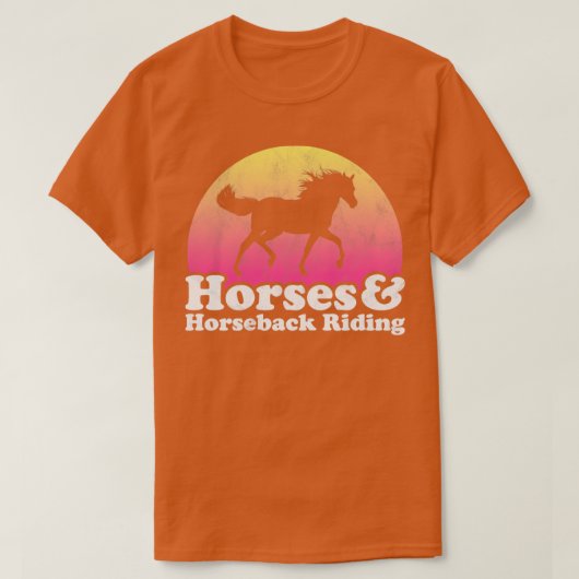 馬好き向け乗馬ギフト Tシャツ (デザイン正面)