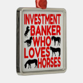 馬好き投資銀行家 メタルオーナメント (右)
