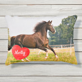 馬好き独自のペットの写真のコピーを作成 アクセントクッション