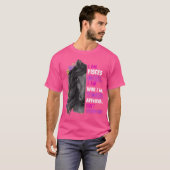 馬好き私は魚座の女の子は馬Eに乗って大好き Tシャツ (正面フル)