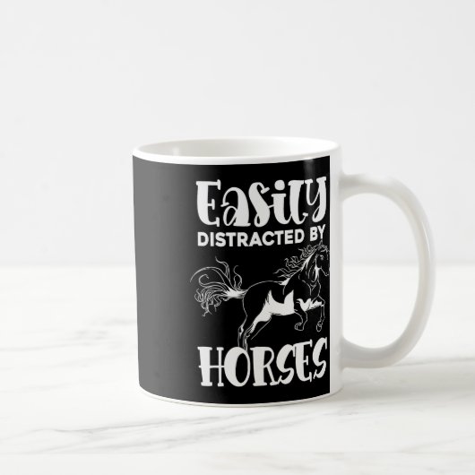 馬好き馬乗馬おもしろい動物H コーヒーマグカップ (右)