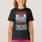 馬好き馬術乗馬I乗馬 Tシャツ (正面)